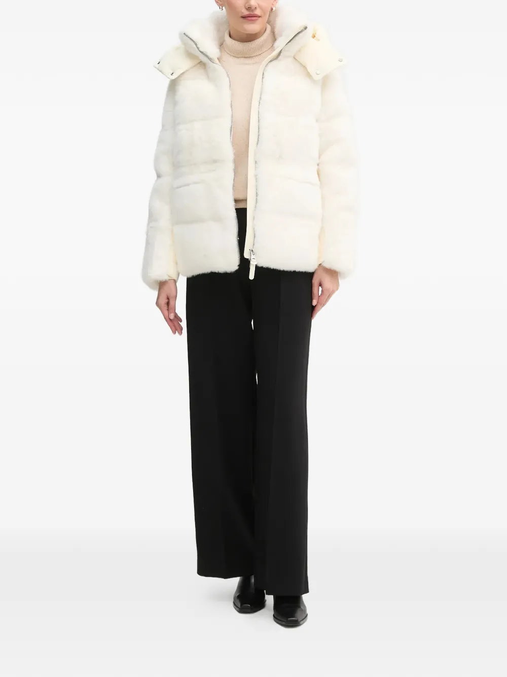  Mackage Cassidy Hooded Panelled Jacket - Neutrals 