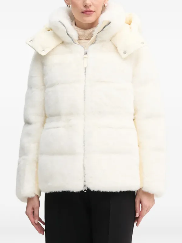 Mackage Cassidy Hooded Panelled Jacket in Neutrals