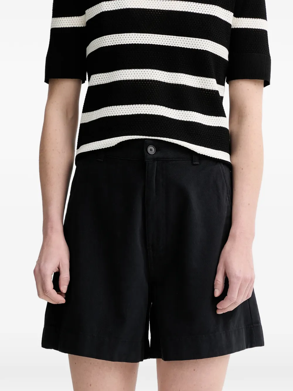Filippa K belt loops-detail shorts - Zwart