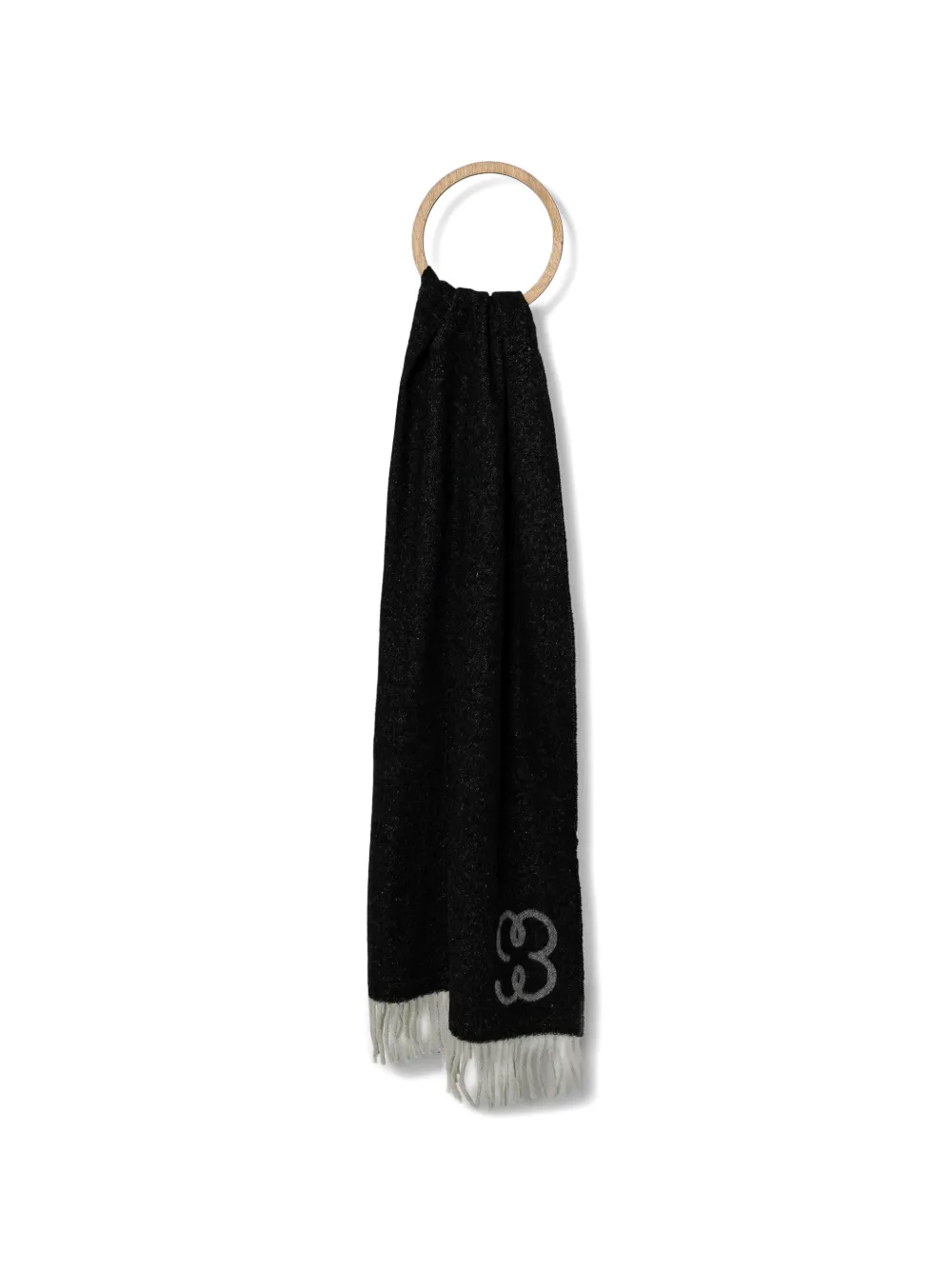 Filippa K fringe-hem scarf - Nero