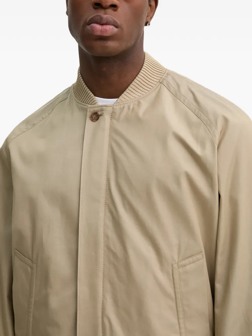 Filippa K Bomberjack met geribbelde afwerking Beige