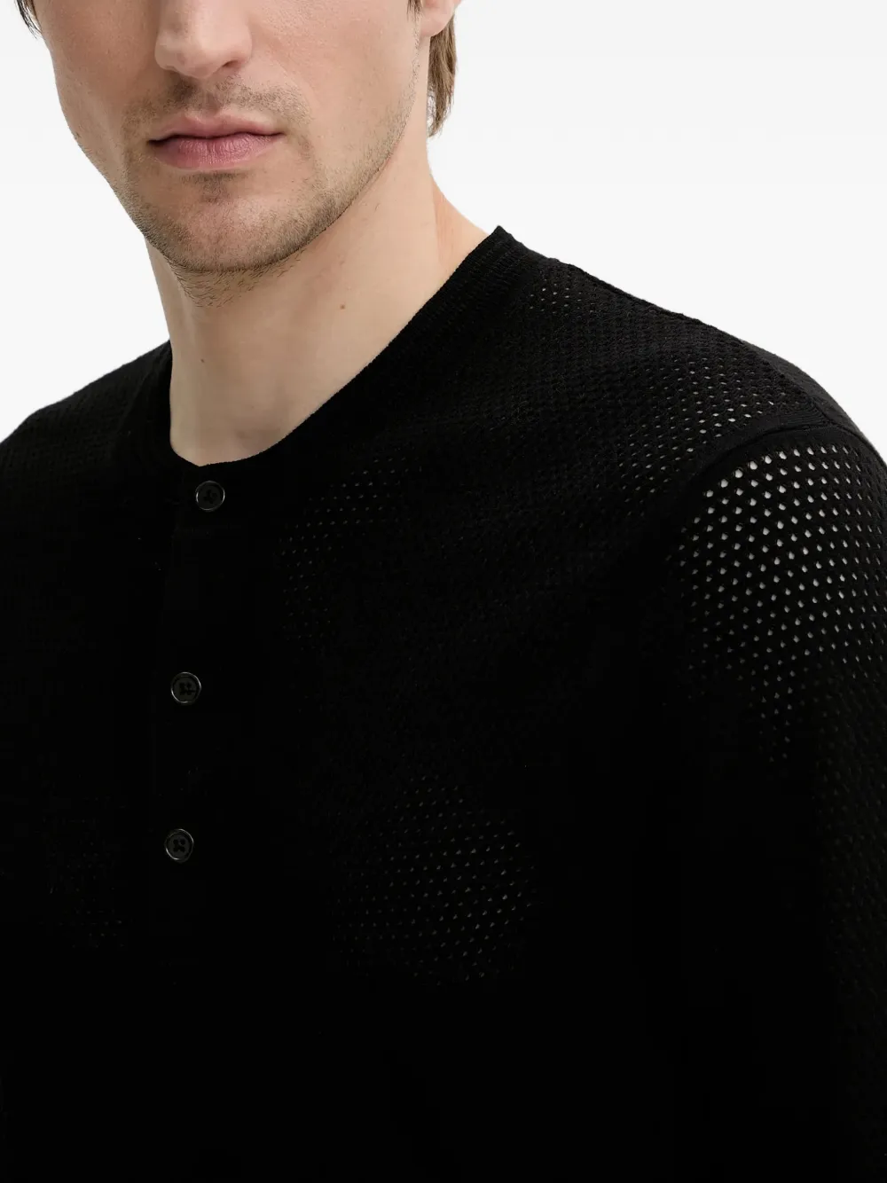 Filippa K Getextureerd T-shirt Zwart