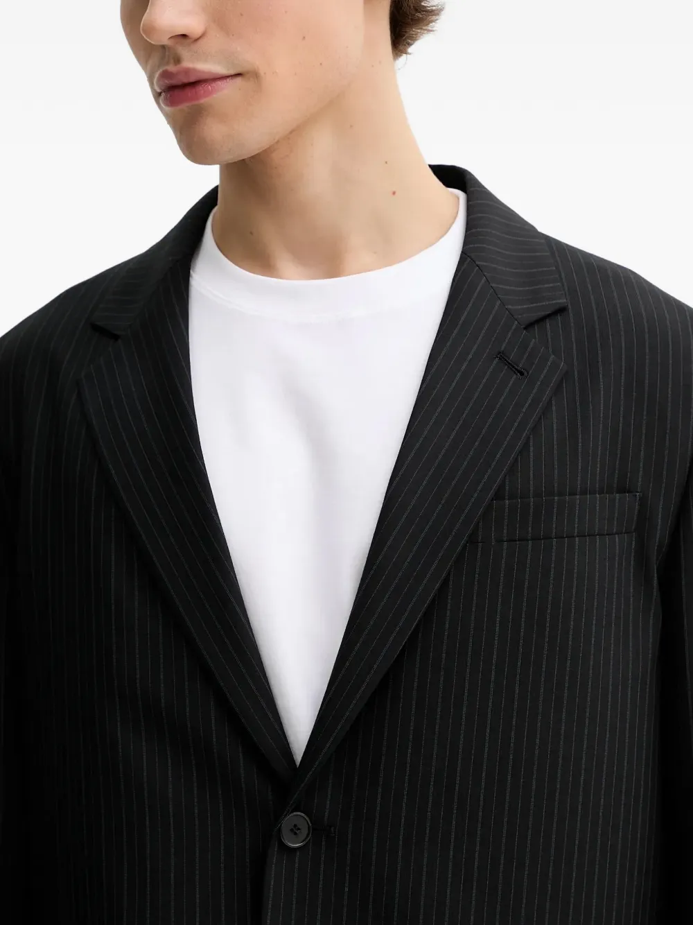 Filippa K Gestreepte blazer Zwart