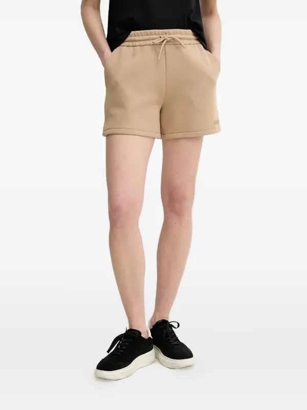 Mackage Summer-r Drawstring Logo Shorts in Neutrals