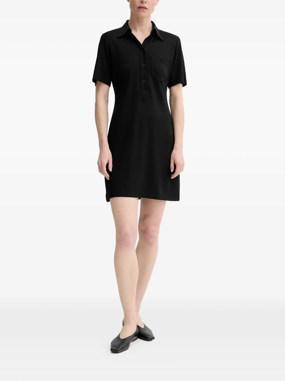Filippa K polo-collar mini dress - Zwart
