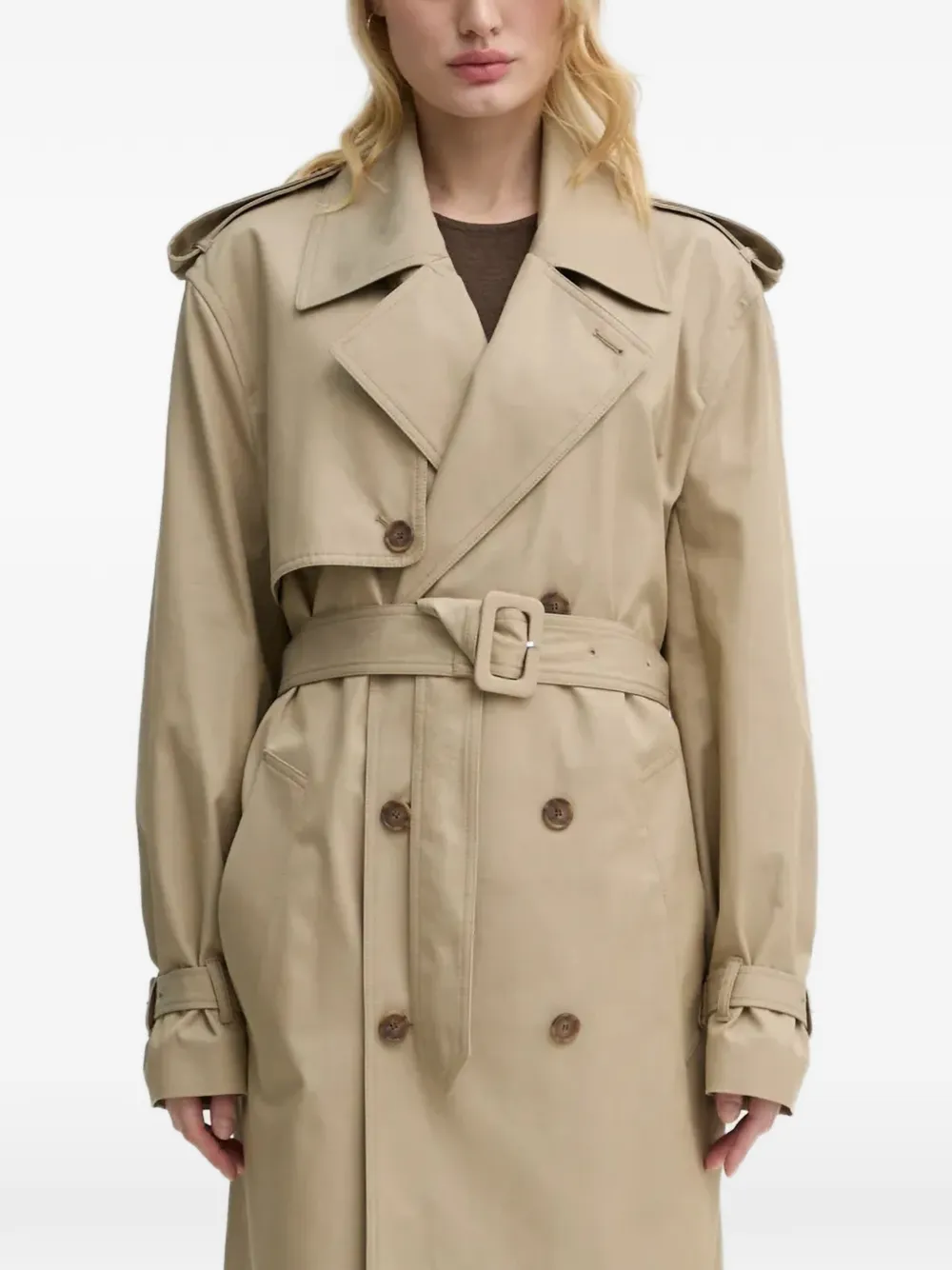 Filippa K belted double-breasted trench coat - Toni neutri