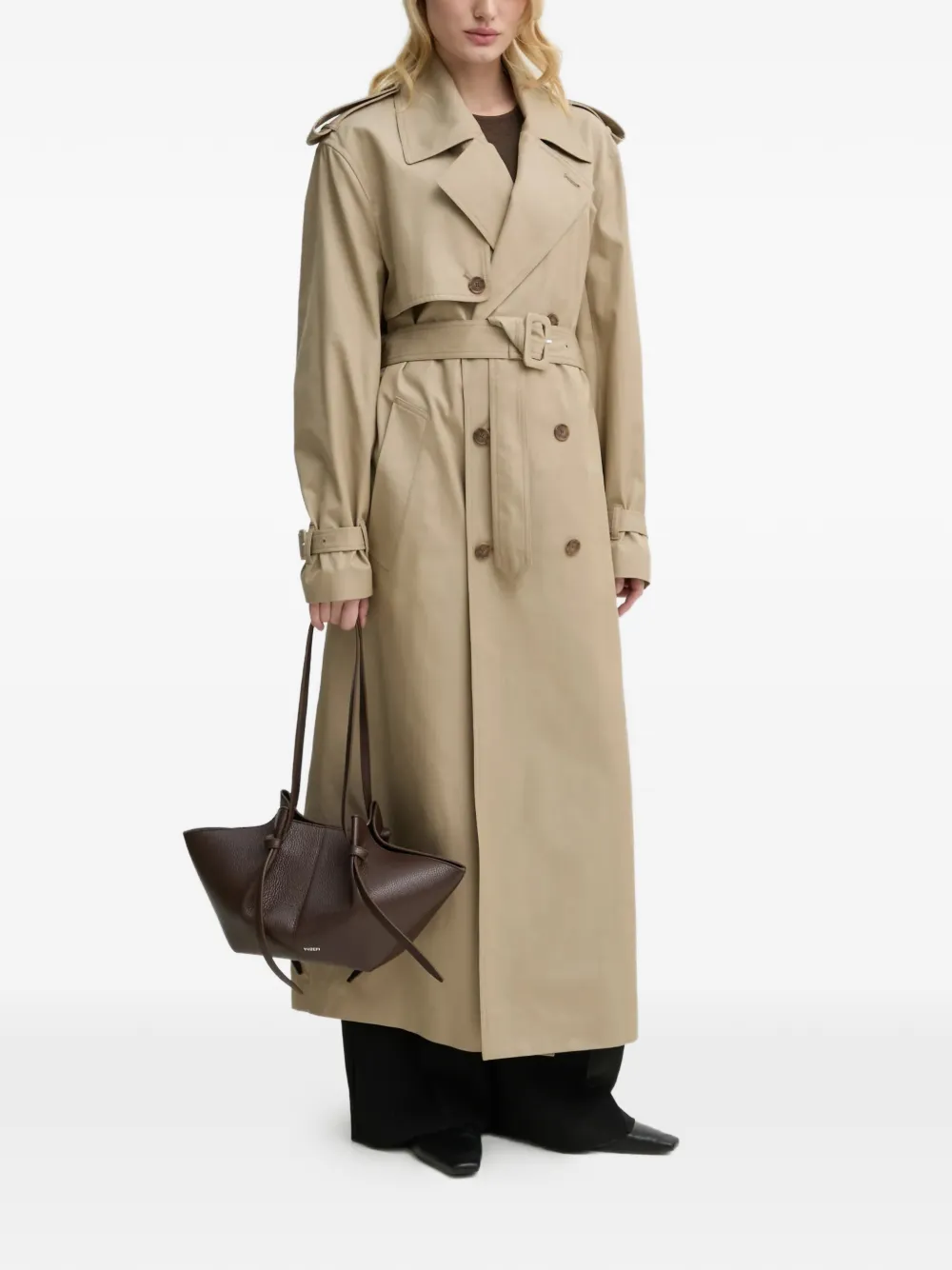  Filippa K Belted Double-breasted Trench Coat - Neutrals 