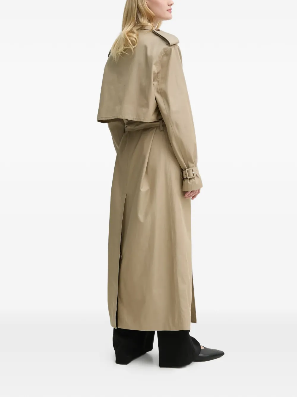  Filippa K Belted Double-breasted Trench Coat - Neutrals 