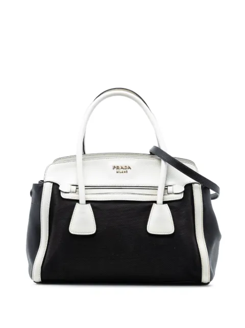 Prada Pre-Owned sac à bandoulière bicolore en cuir Saffiano (2010-2025)