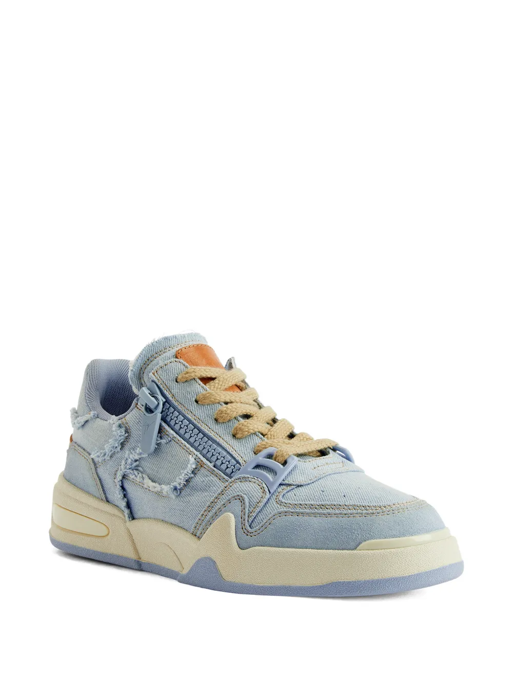 Giuseppe Zanotti Sneakers met franje en rits Blauw