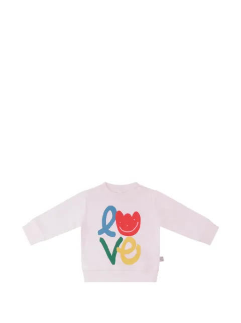 Stella McCartney Kids pull à motif et col ras du cou