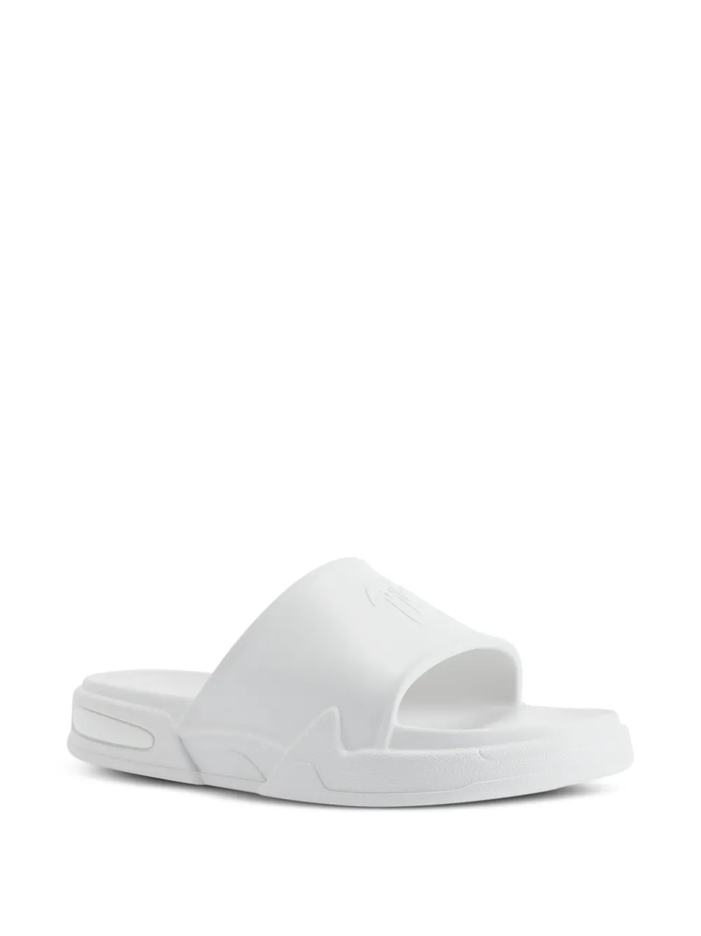 Giuseppe Zanotti Signature slippers met logo Wit