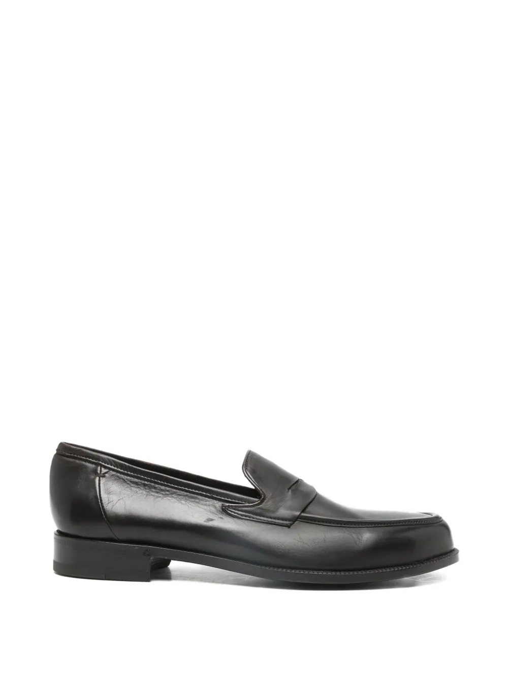 Lardini leather flat loafers - Marrone