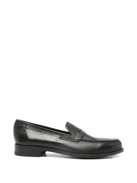 Lardini leather flat loafers