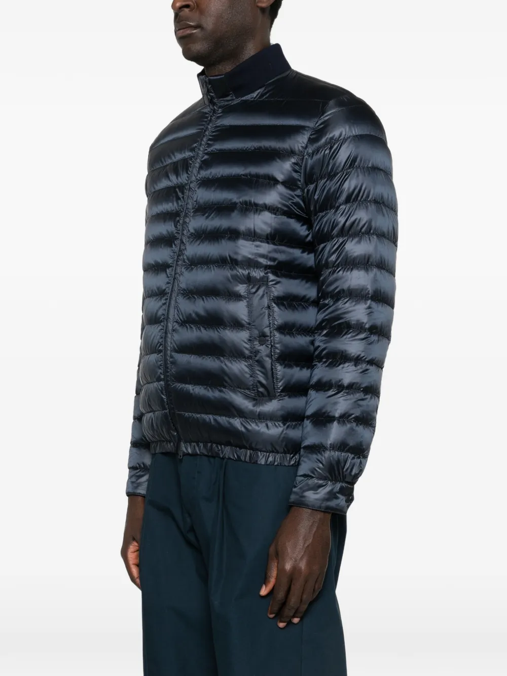 Herno Gevoerd jack met capuchon Blauw