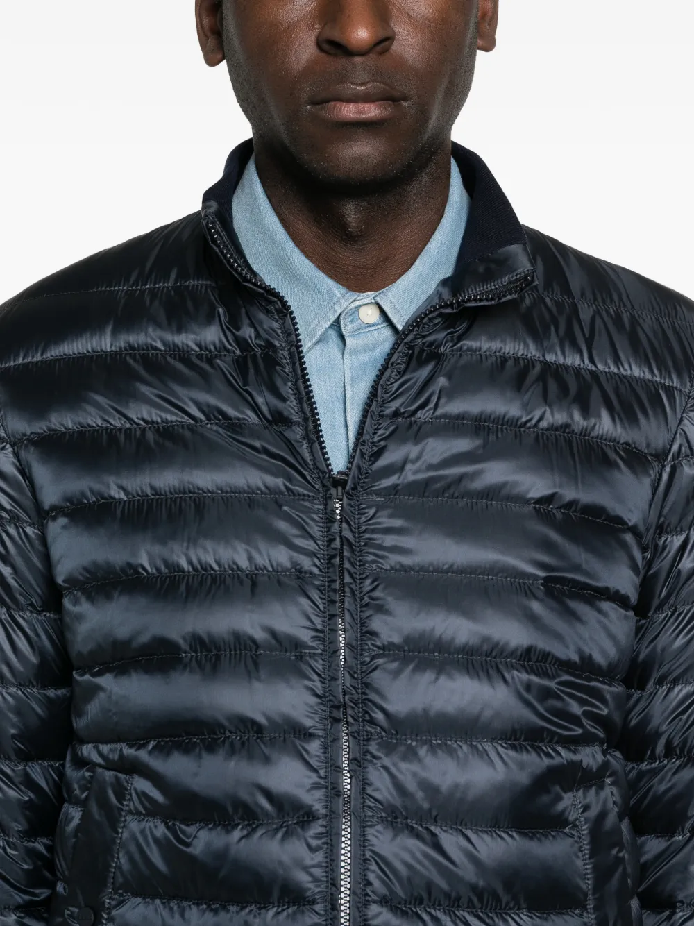 Herno Gevoerd jack met capuchon Blauw