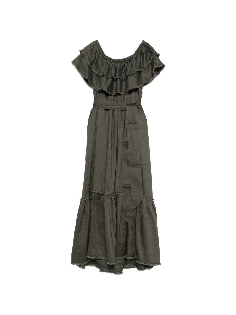 P.A.R.O.S.H. belt-detail maxi dress - Grigio