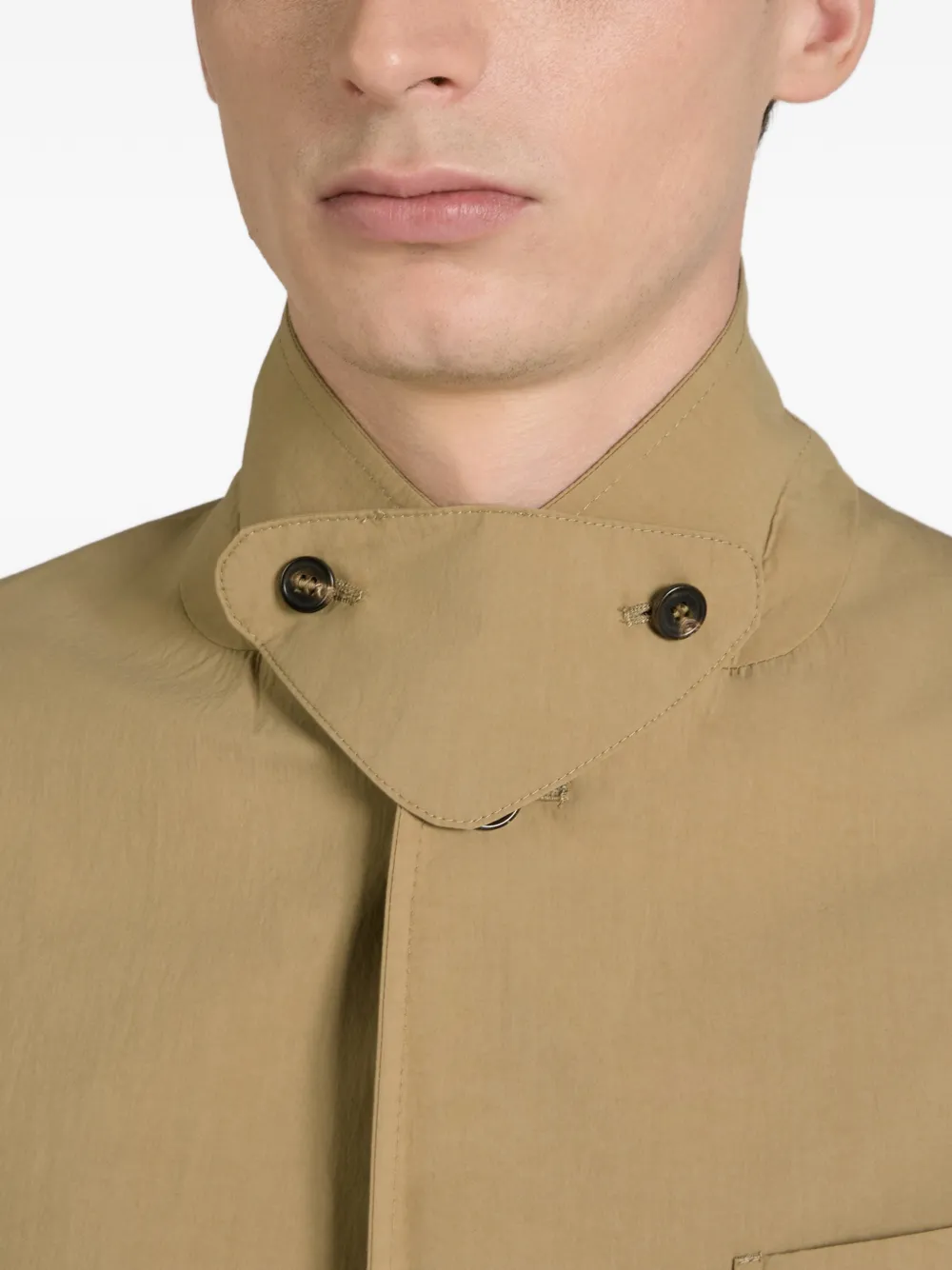 Incotex Blazer met keelsluiting Beige