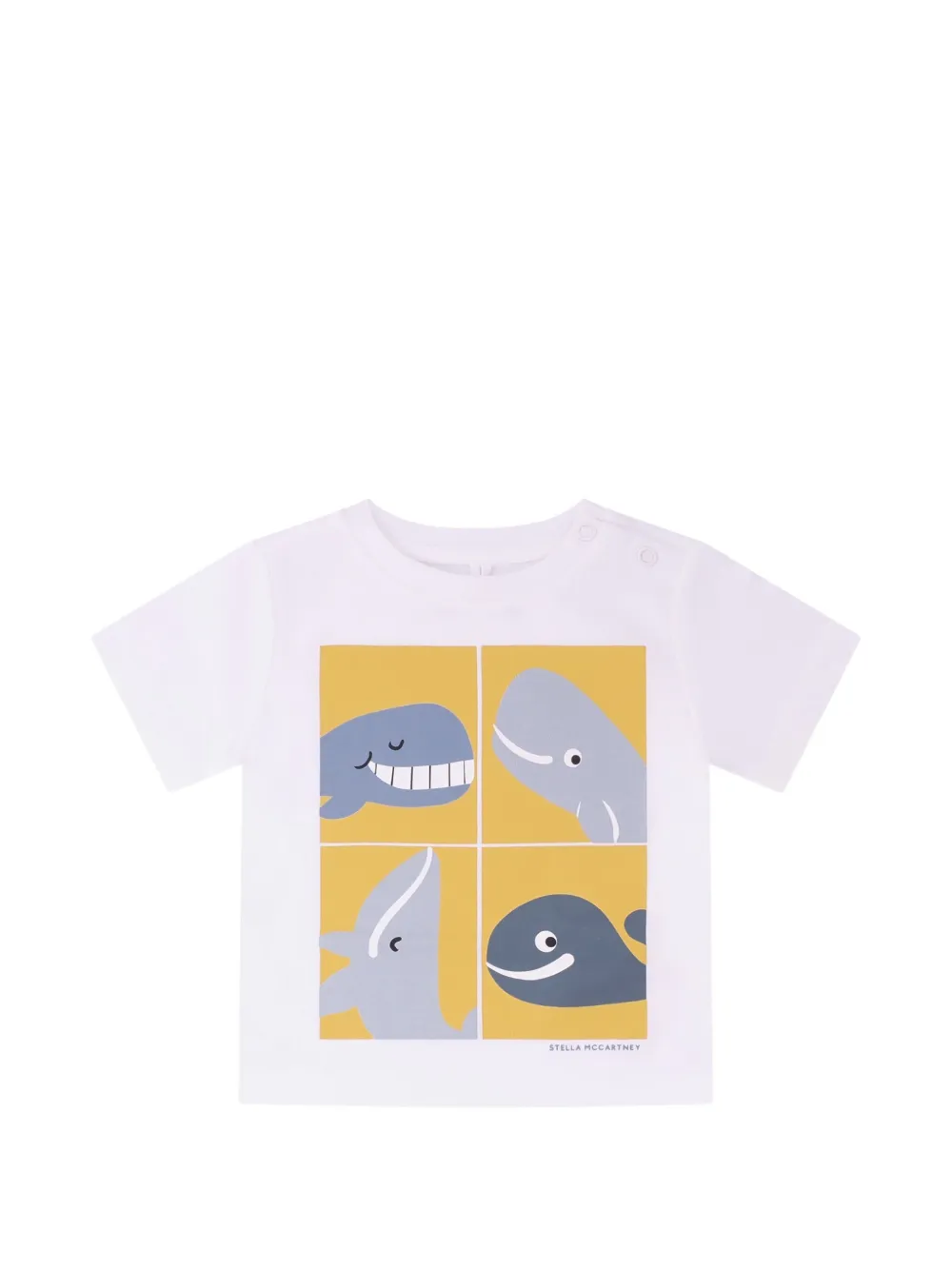 Stella McCartney Kids whale-print T-shirt - Bianco