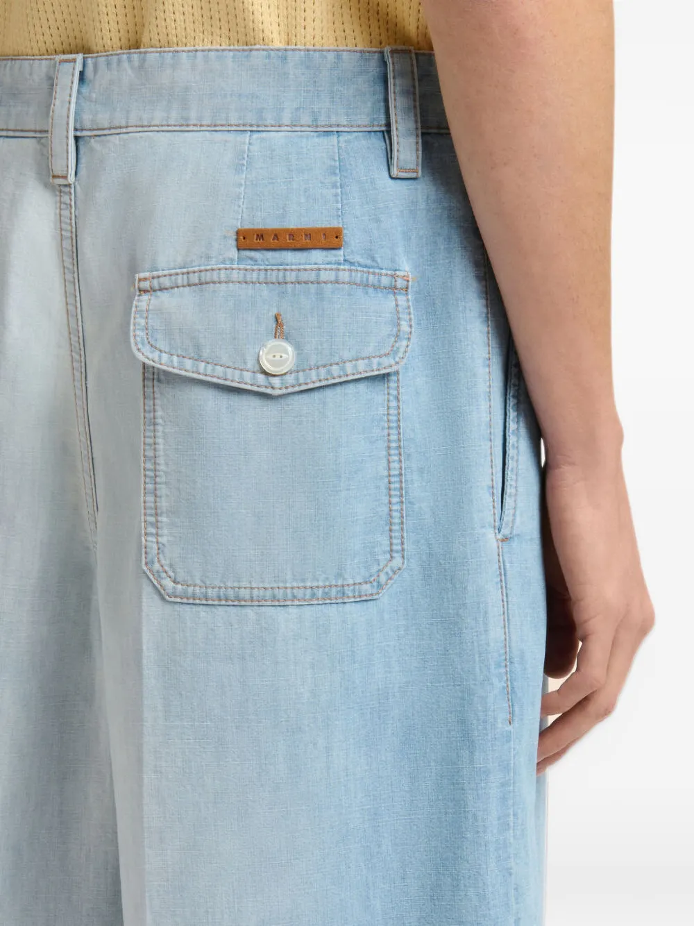 Marni Geplooide shorts Blauw