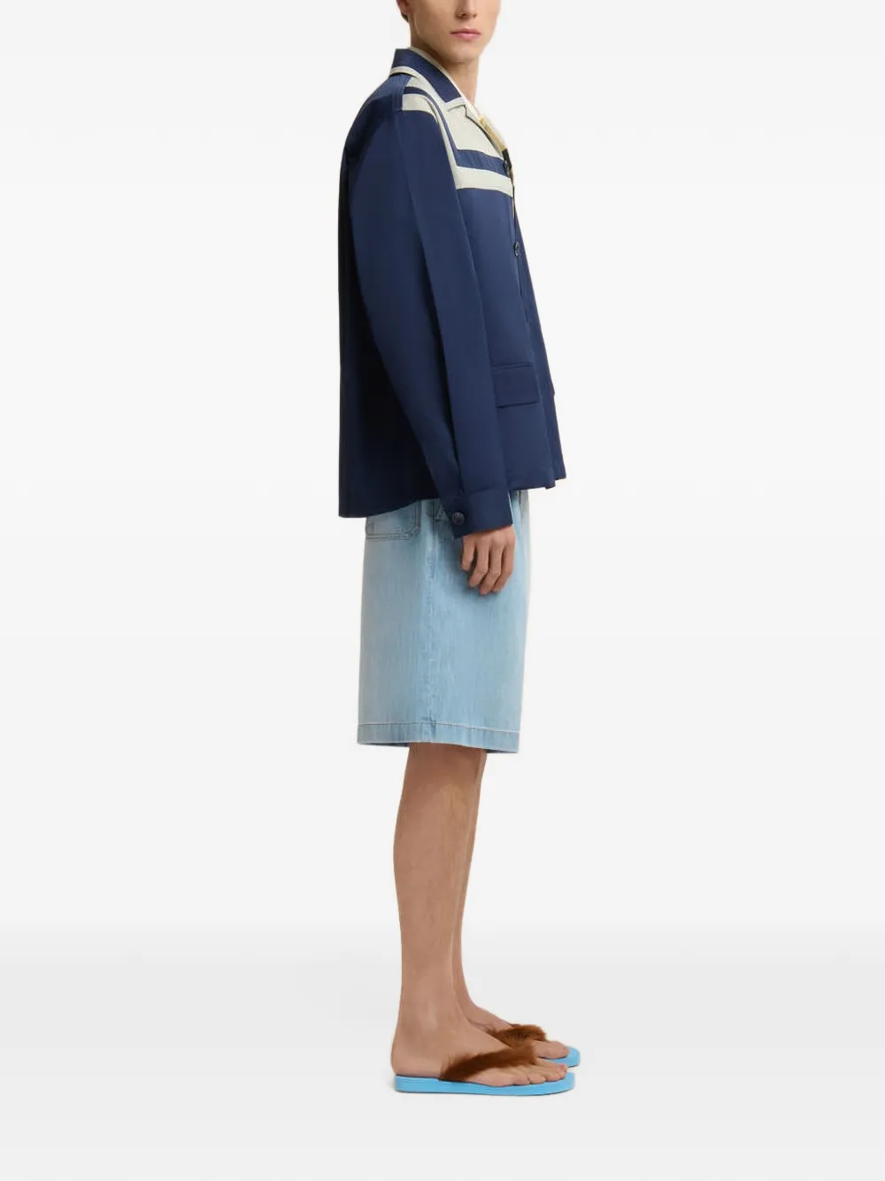Marni Geplooide shorts Blauw