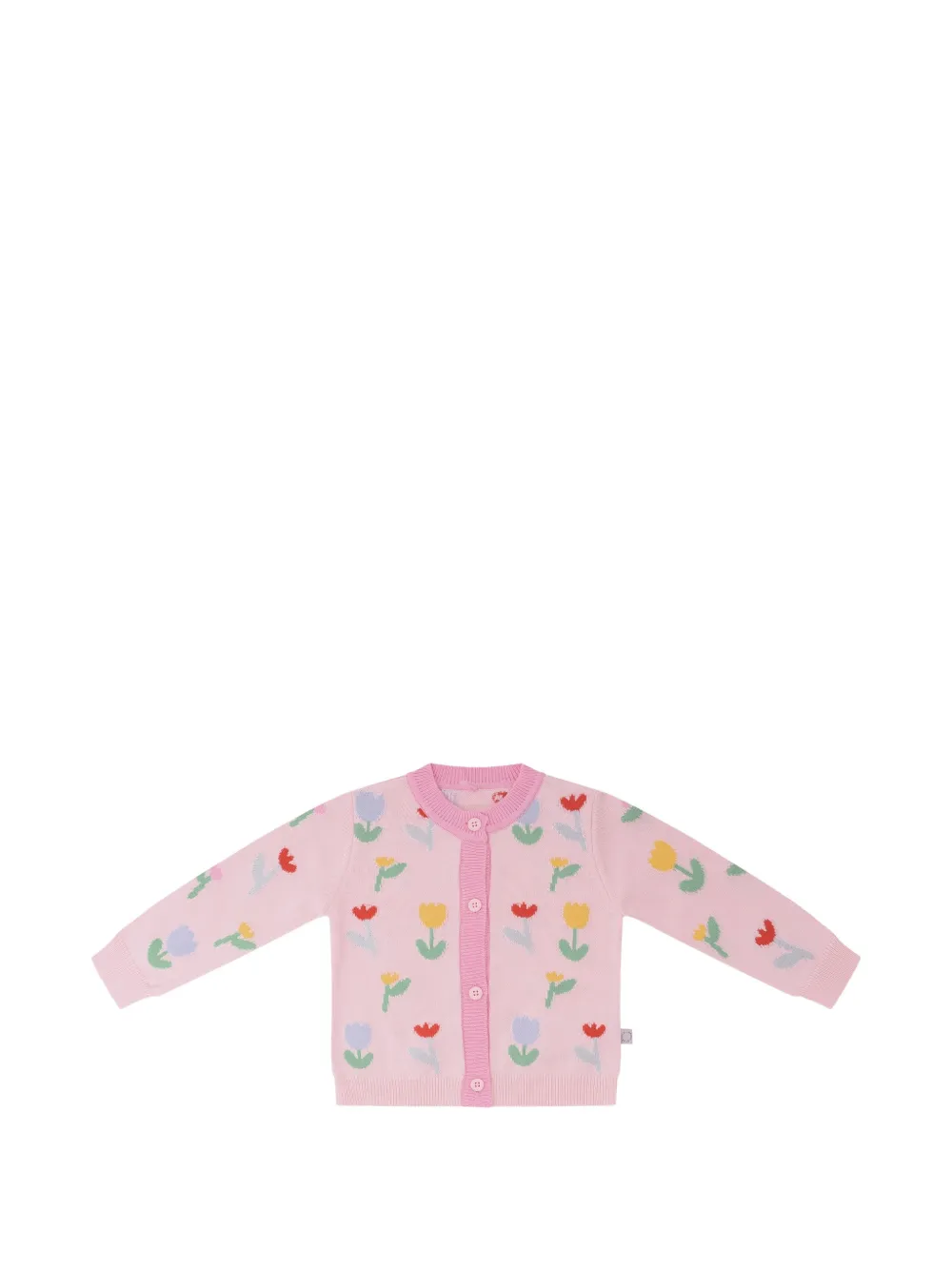Stella McCartney Kids floral-patterned buttoned cardigan - Rosa