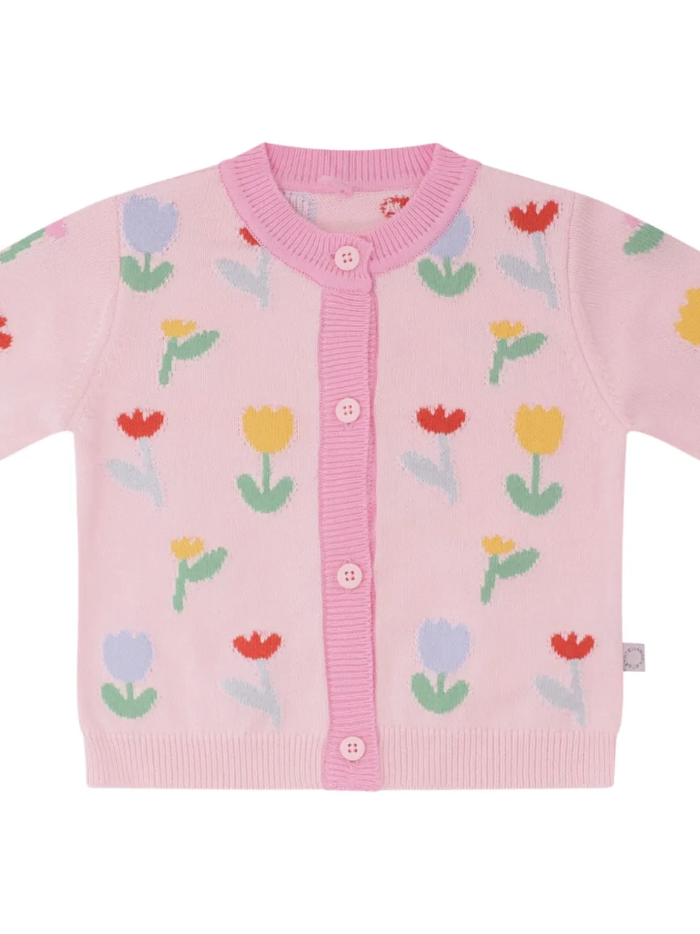 Stella Mccartney Kids Floral-patterned Buttoned Cardigan - Pink 
