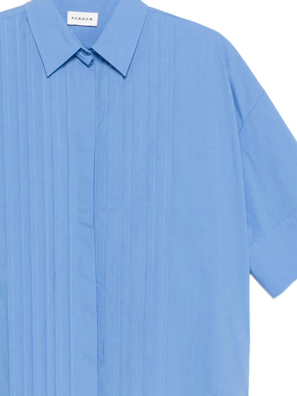  P.a.r.o.s.h. Pleated Shirt - Blue 