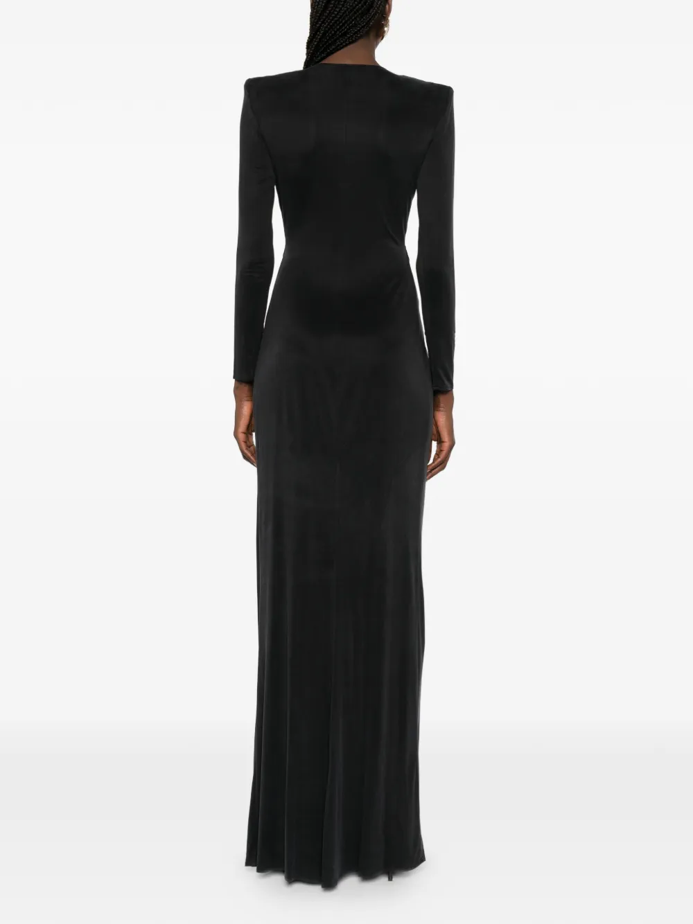 Elisabetta Franchi Maxi-jurk met V-hals Zwart