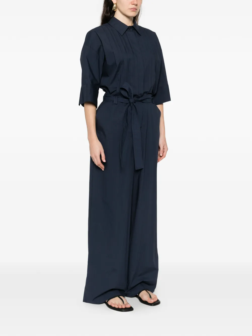  P.a.r.o.s.h. Belt-detail Jumpsuit - Blue 