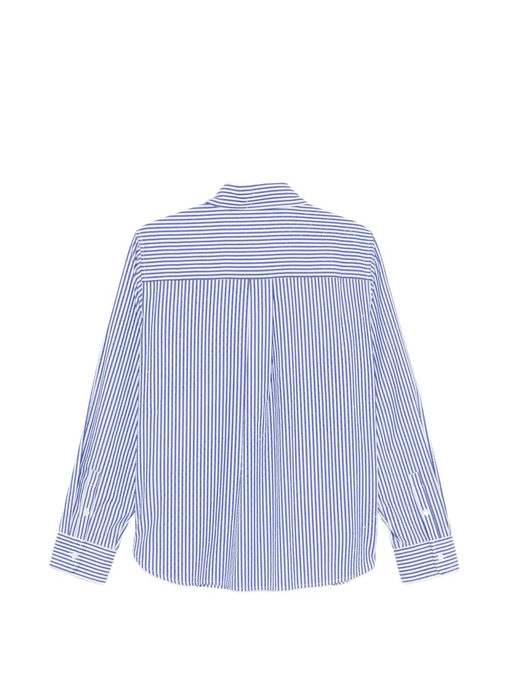  P.a.r.o.s.h. Camisa A Rayas Con Apliques - Azul 