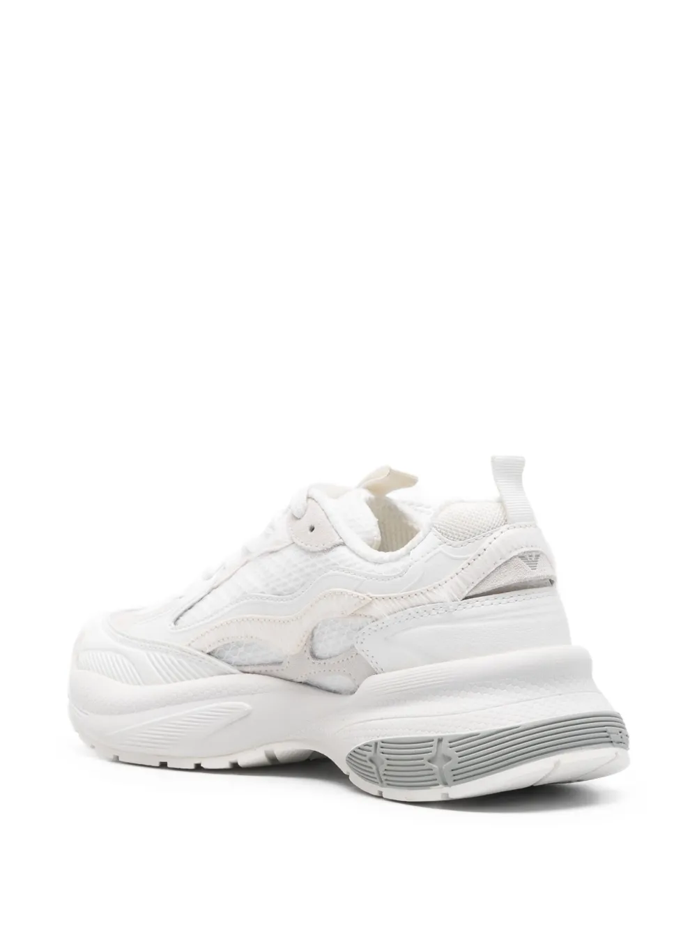 Emporio Armani Exclusive Pre leren sneakers Wit