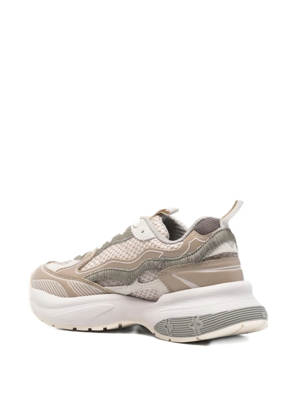 Emporio Armani Exclusive Pre leren sneakers Beige