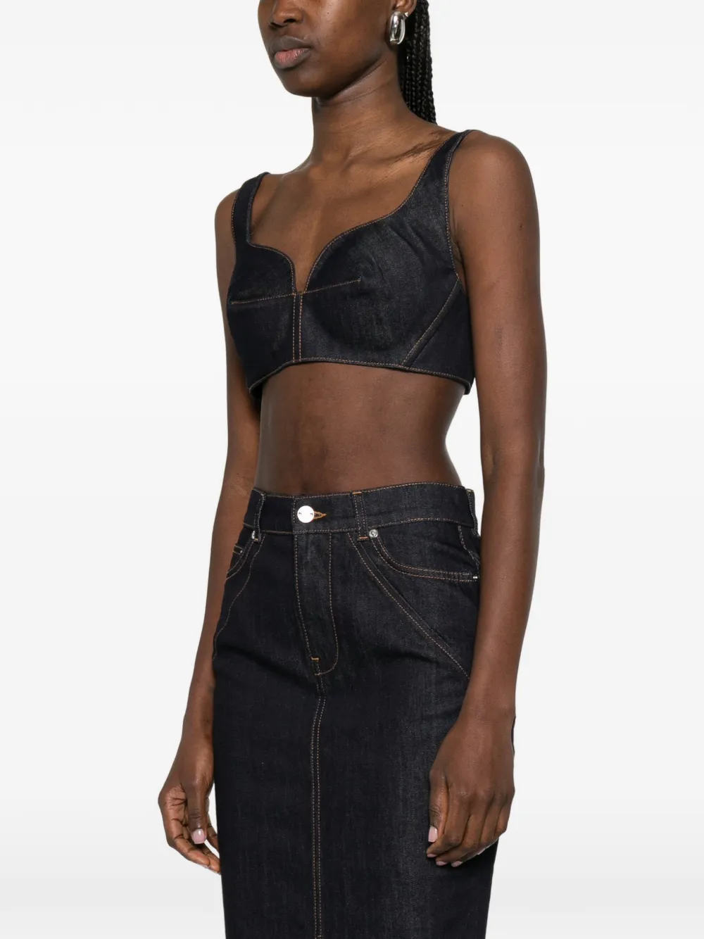  Givenchy Top De Algodón Con Costuras - Azul 
