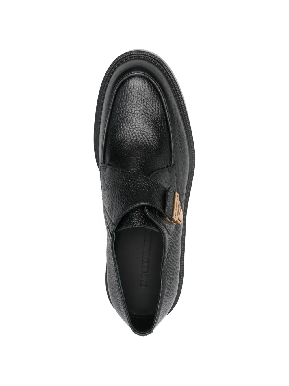 Emporio Armani Leren gespschoenen Zwart