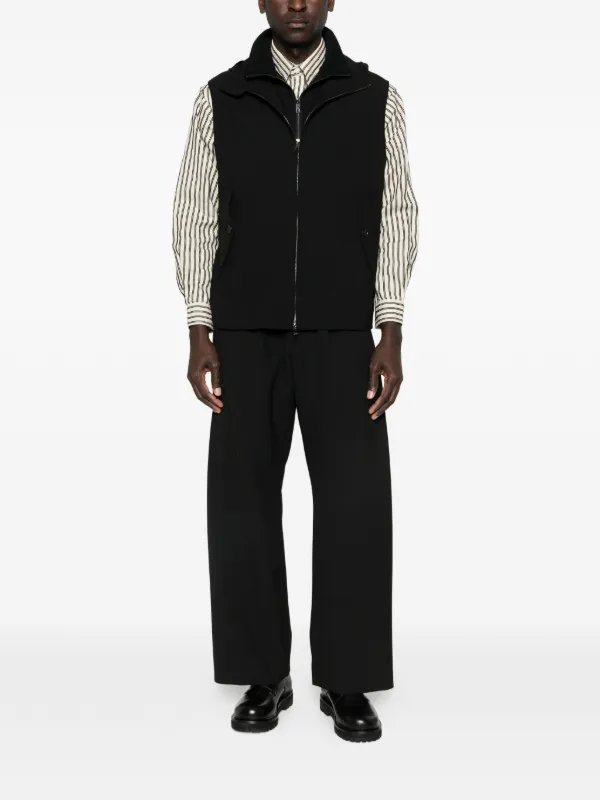 Emporio Armani Colete De Capuz Com Zíper | Preto | FARFETCH BR