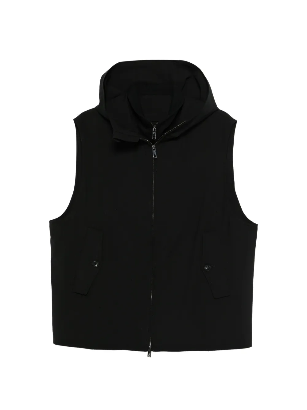 Emporio Armani hooded zip gilet - Nero