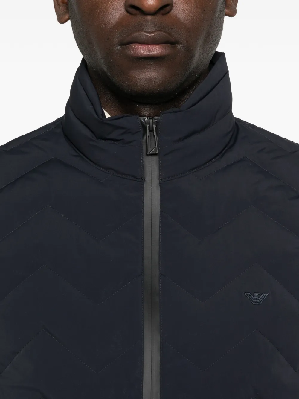 Emporio Armani Bodywarmer met rits Blauw