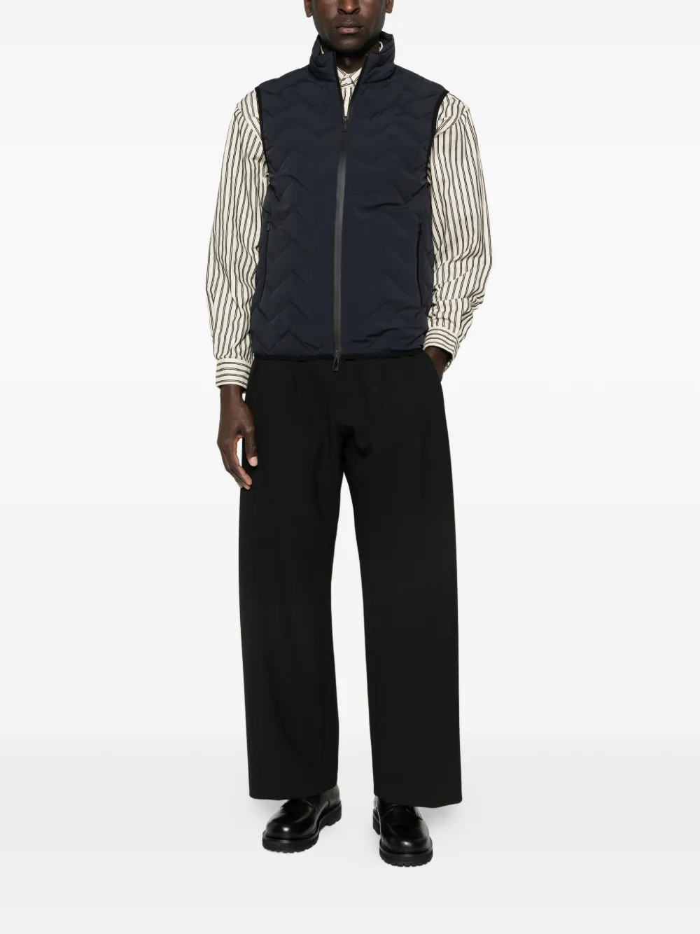Emporio Armani Bodywarmer met rits Blauw