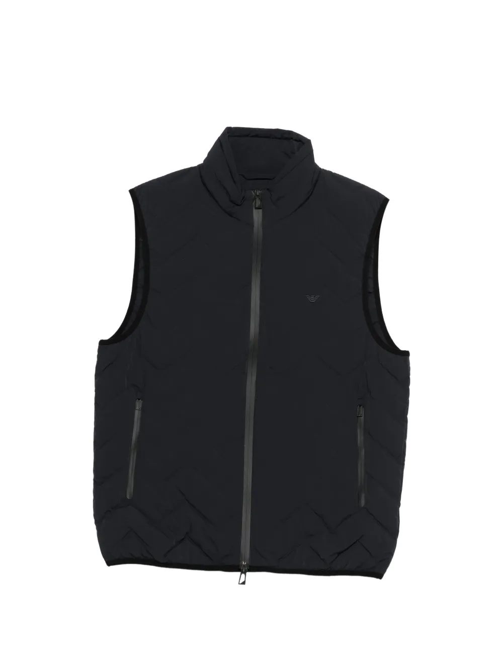 Emporio Armani zip quilted gilet - Blue