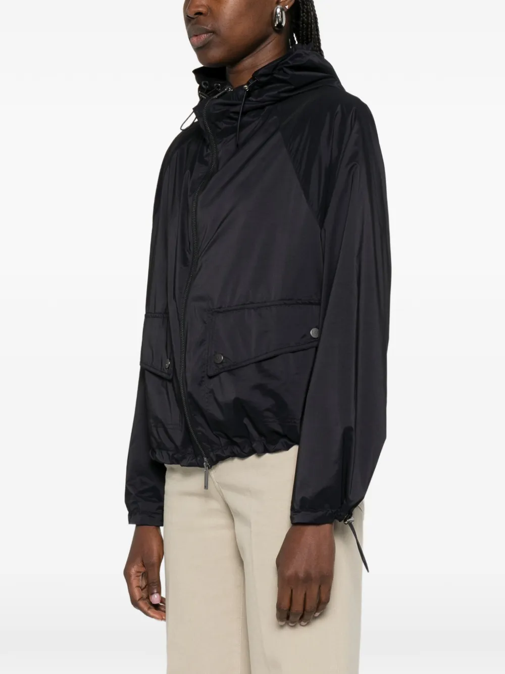 Emporio Armani Jack met capuchon en zak Zwart