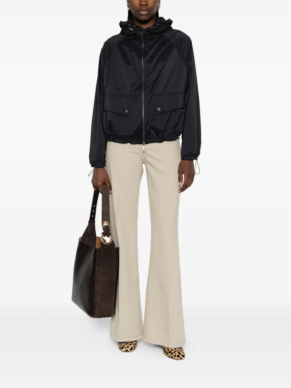 Emporio Armani Jack met capuchon en zak Zwart