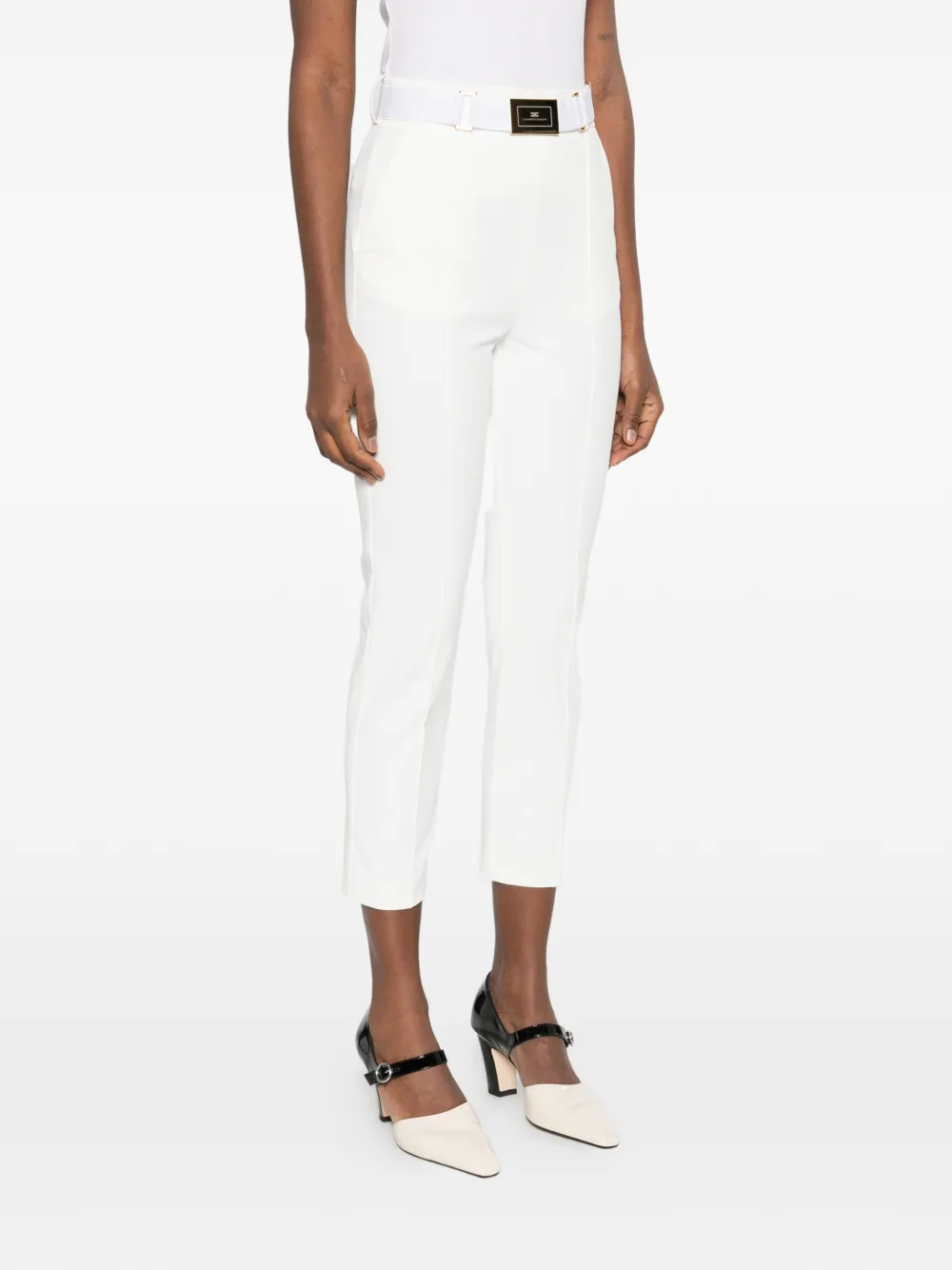  Elisabetta Franchi Cropped Trousers - White 