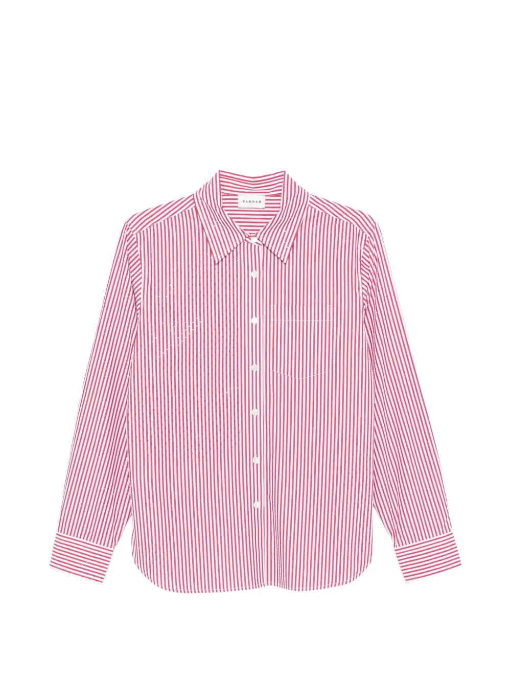 P.A.R.O.S.H. striped embellished shirt - Rosso