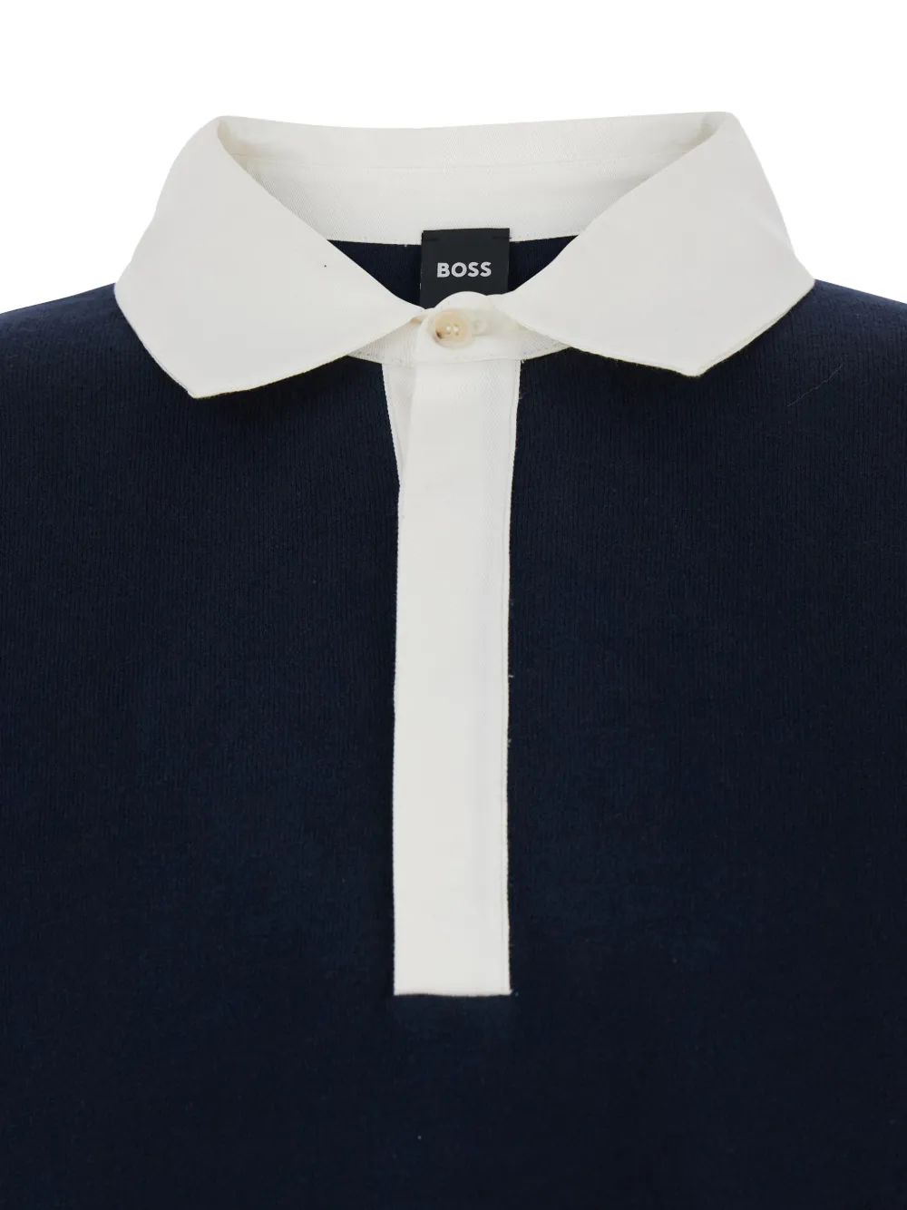 BOSS Poloshirt met lange mouwen Blauw