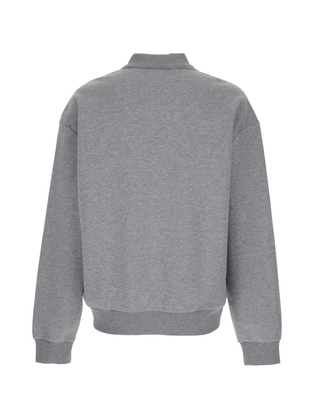 BOSS polo-collar long-sleeve sweatshirt - Grijs