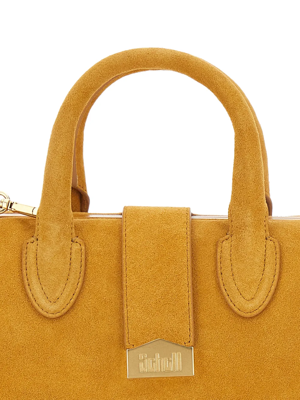 Top Handles Metallic Lettering Tote Bag