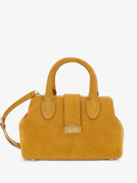 SCHELL  top handles metallic lettering tote bag