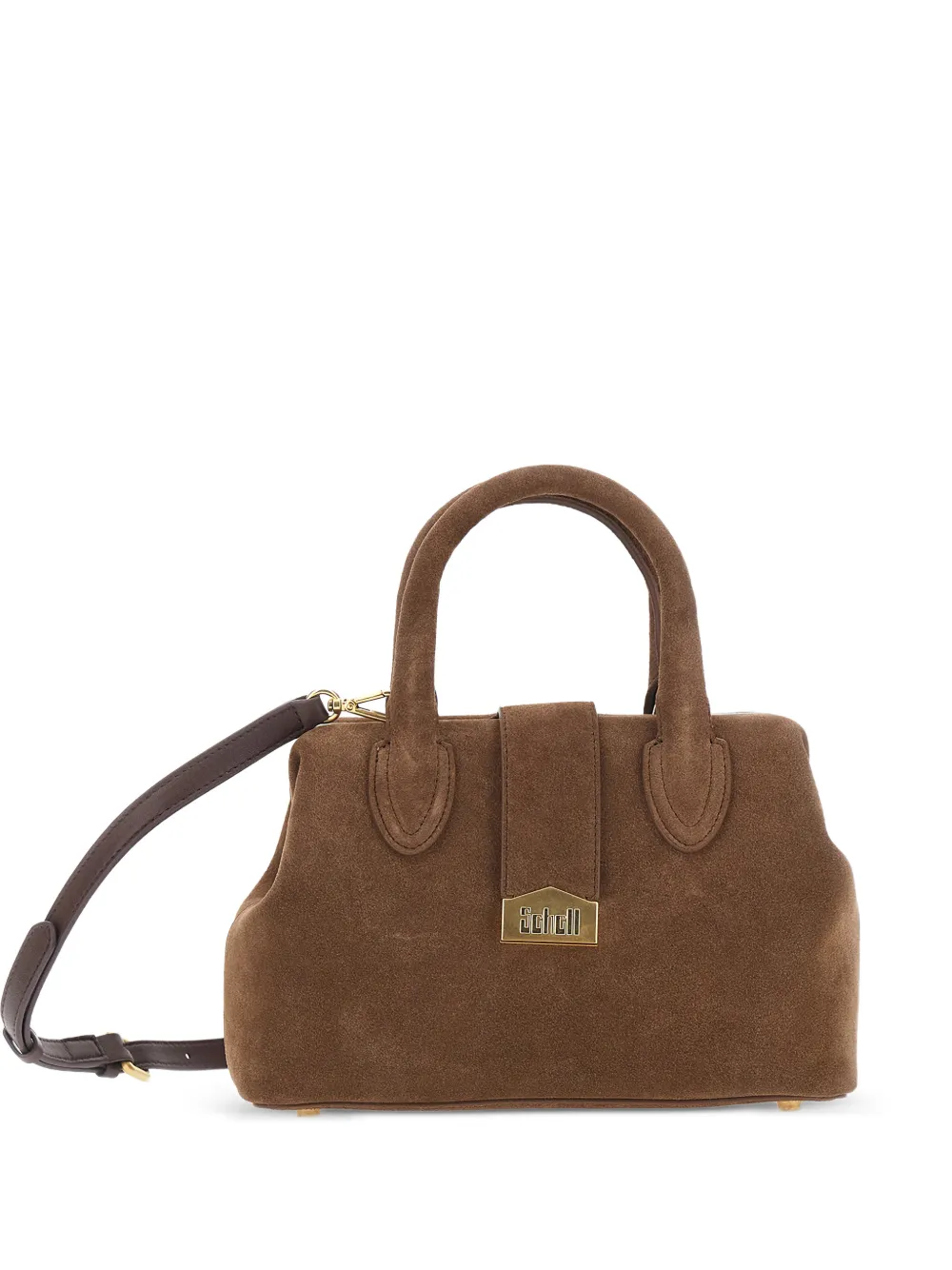SCHELL small logo-lettering tote bag - Marrone