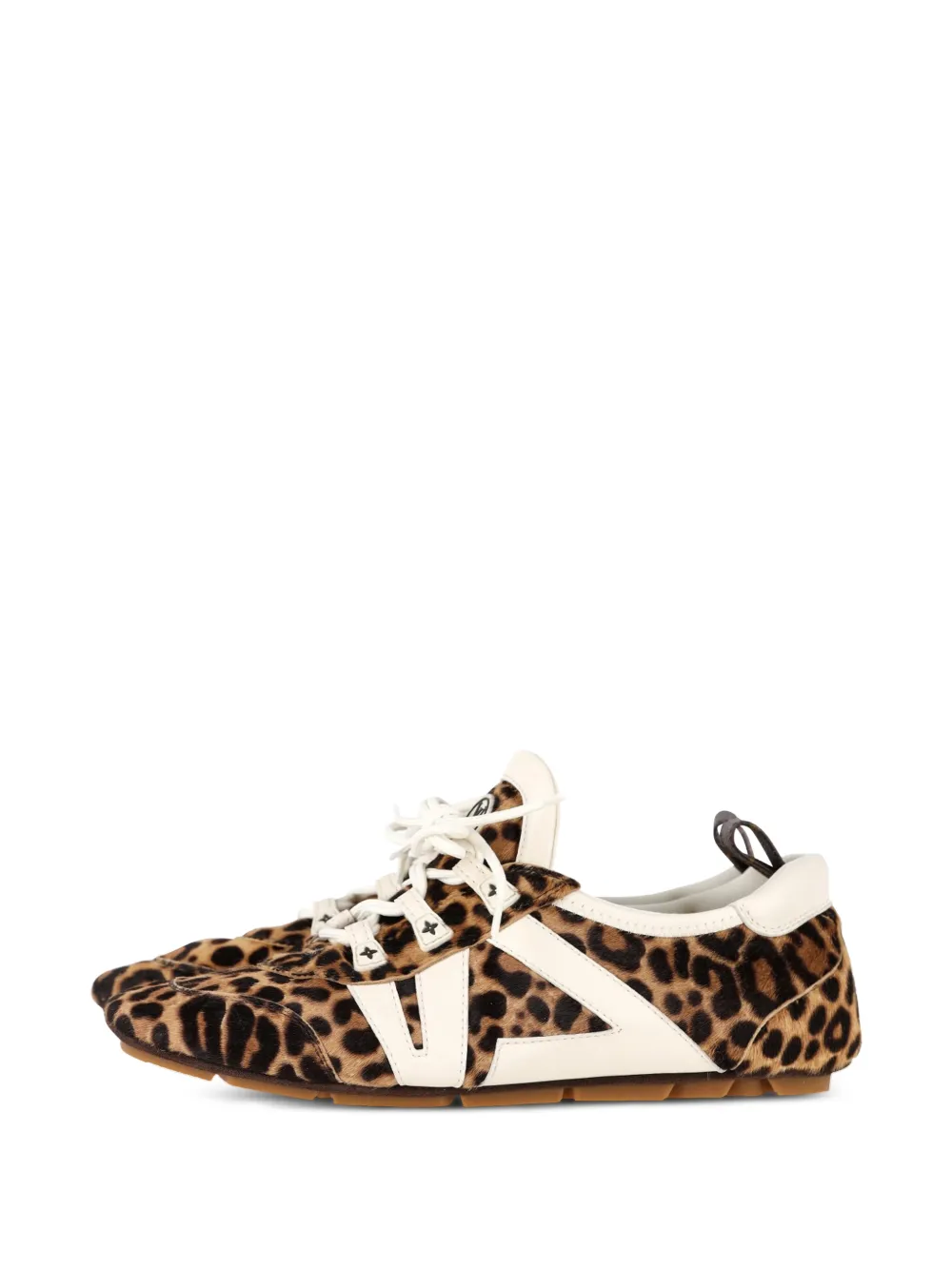 Louis Vuitton Pre-Owned Ponyhair lv animal-print trainers - Marrone